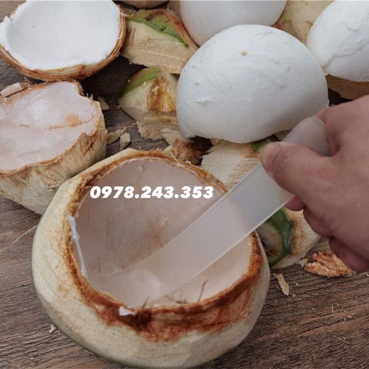 Bộ 2 dao lấy cơm dừa nguyên trái + cơm dừa già