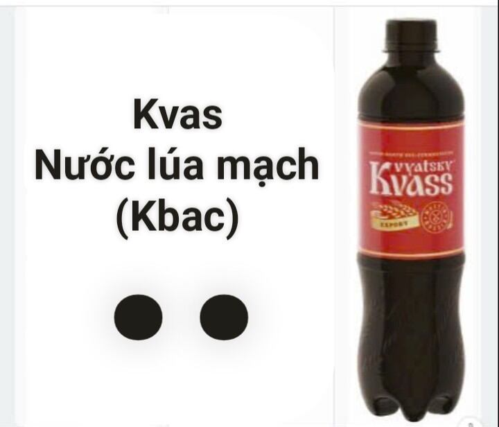 Combo 2.5lit kvass Nga. lúa mạch lên men nhập khẩu Nga