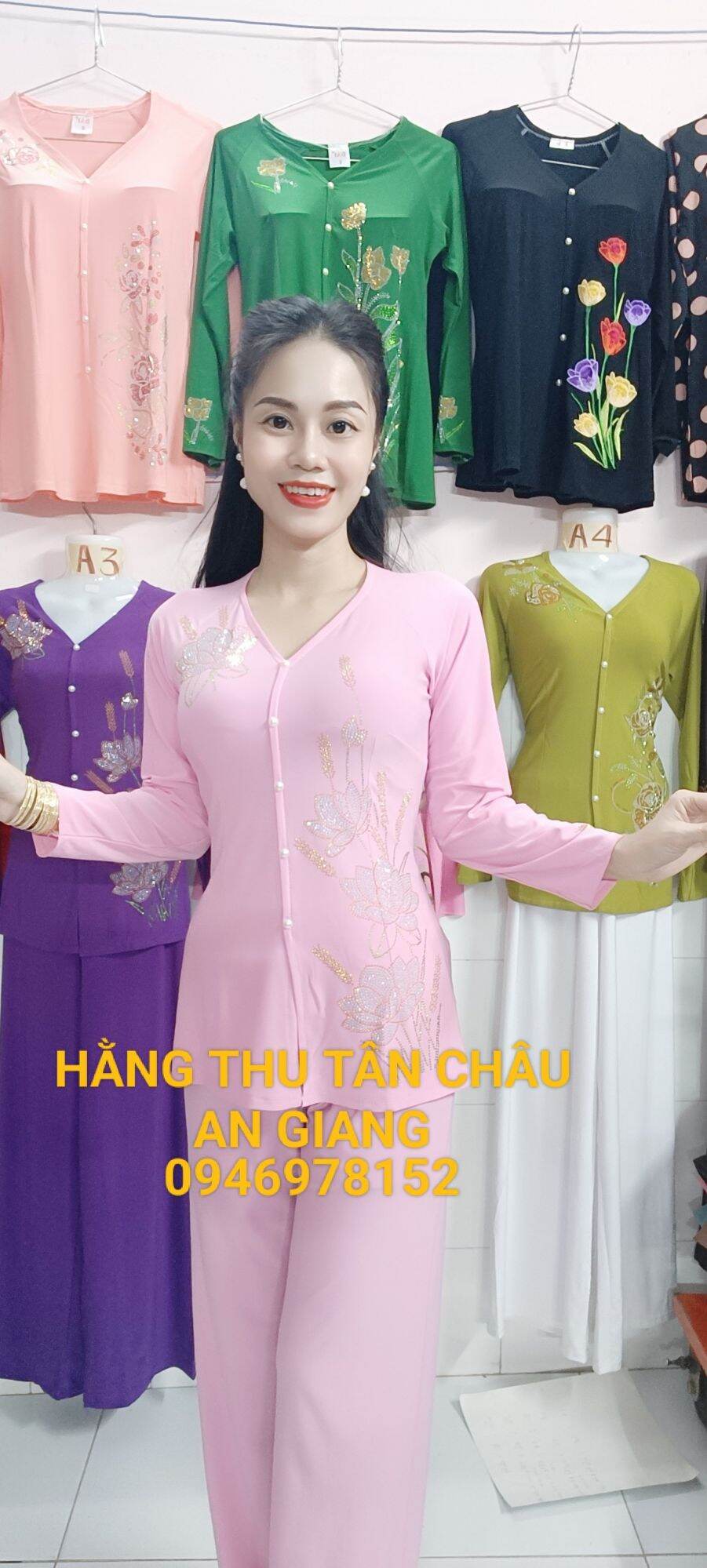 BỘ BÀ BA ĐÍNH ĐÁ BÔNG LÚA (BÁN CẢ BỘ ÁO QUẦN CÙNG MÀU)
