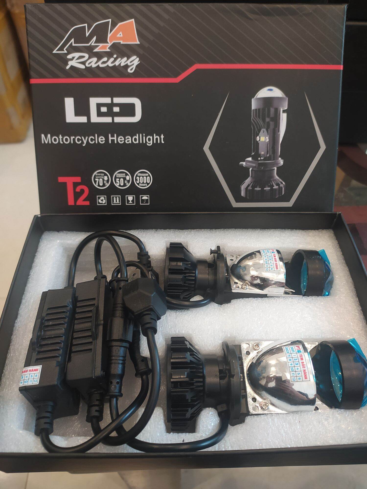 Bi led mini T2 chân h4 bản mới nhất có chống bụi