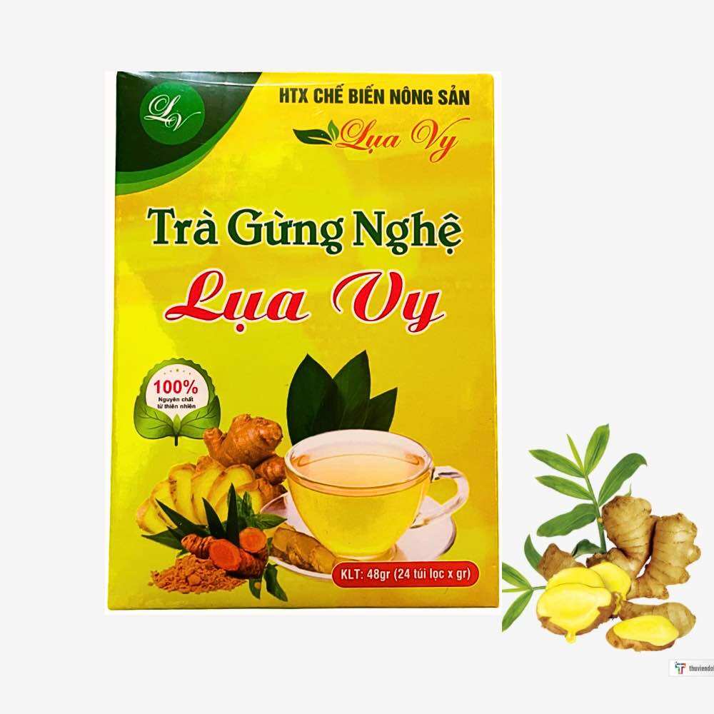 Trà gừng nghệ lụa vy- làm ấm cơ thể, giảm buồn nôn