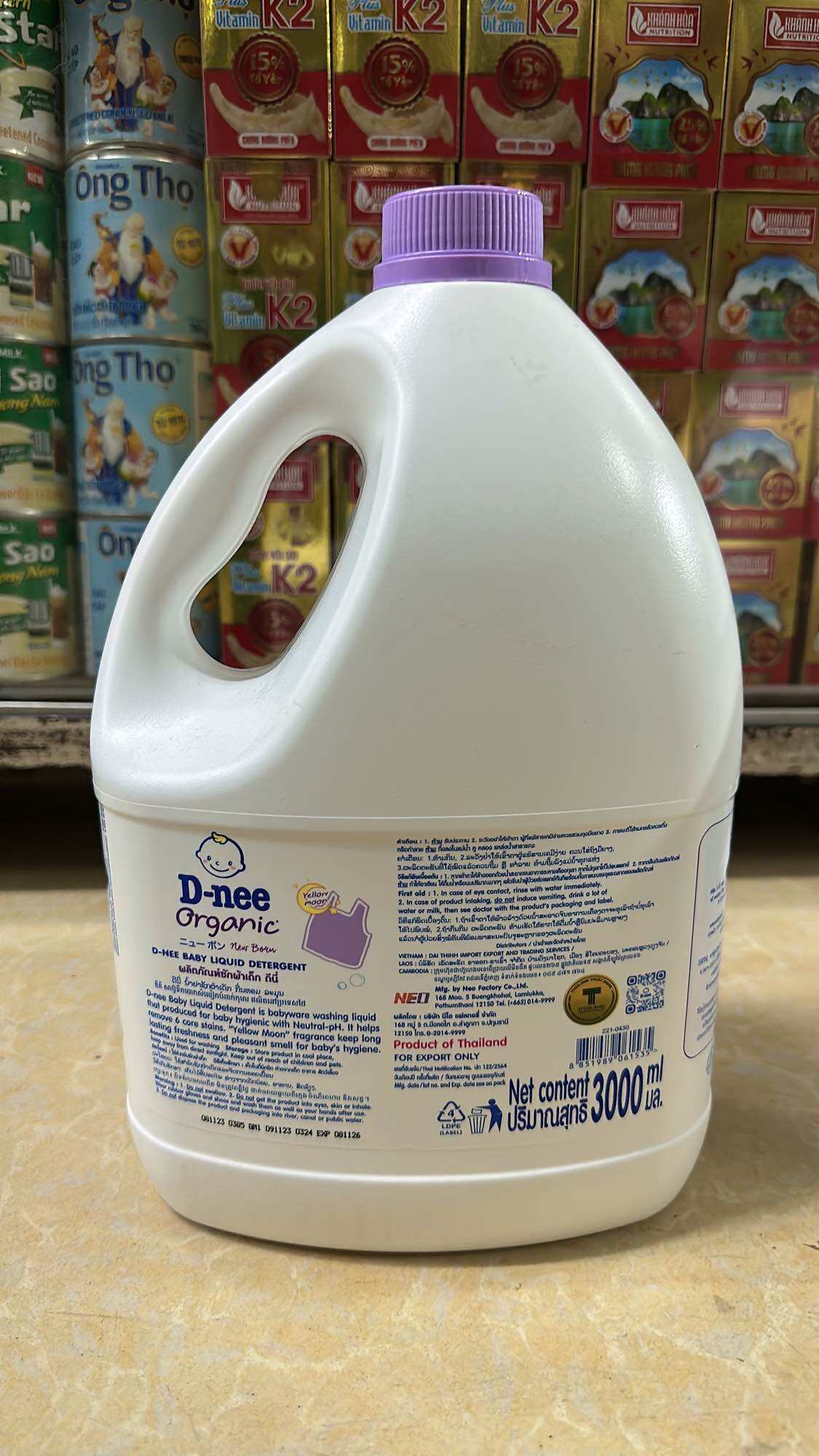 [NỘI ĐỊA THÁI] Nước Giặt Xả DNEE Thái Lan Can 3000ml