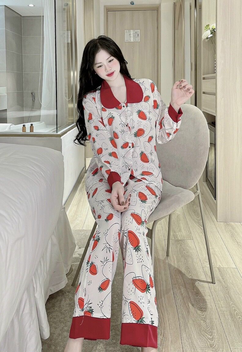 [FREESHIP] PIJAMA LỤA MANGO DÀI TAY CAO CẤP