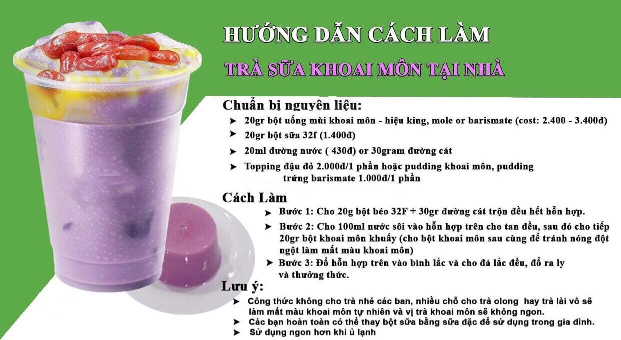 Bột pha trà sữa vị khoai môn king/ Socola king