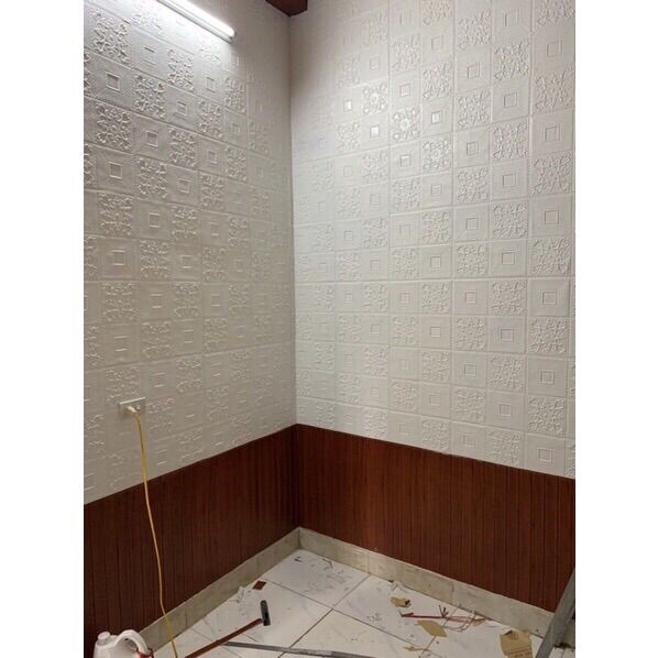 Xốp dán tường vân gỗ kích thước 70x70cm