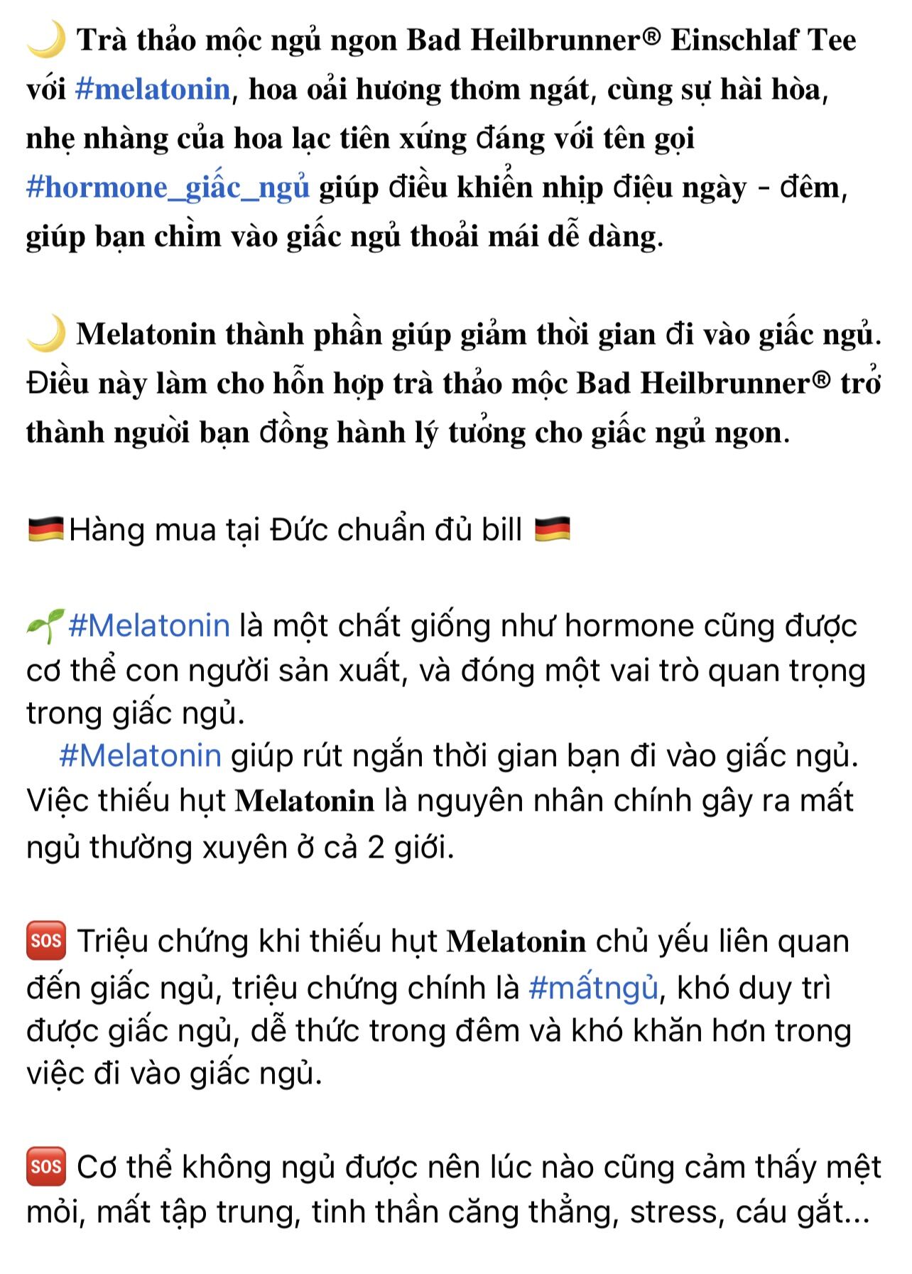 Trà thảo mộc giúp ngủ ngon 10 gói - Hàng Đức