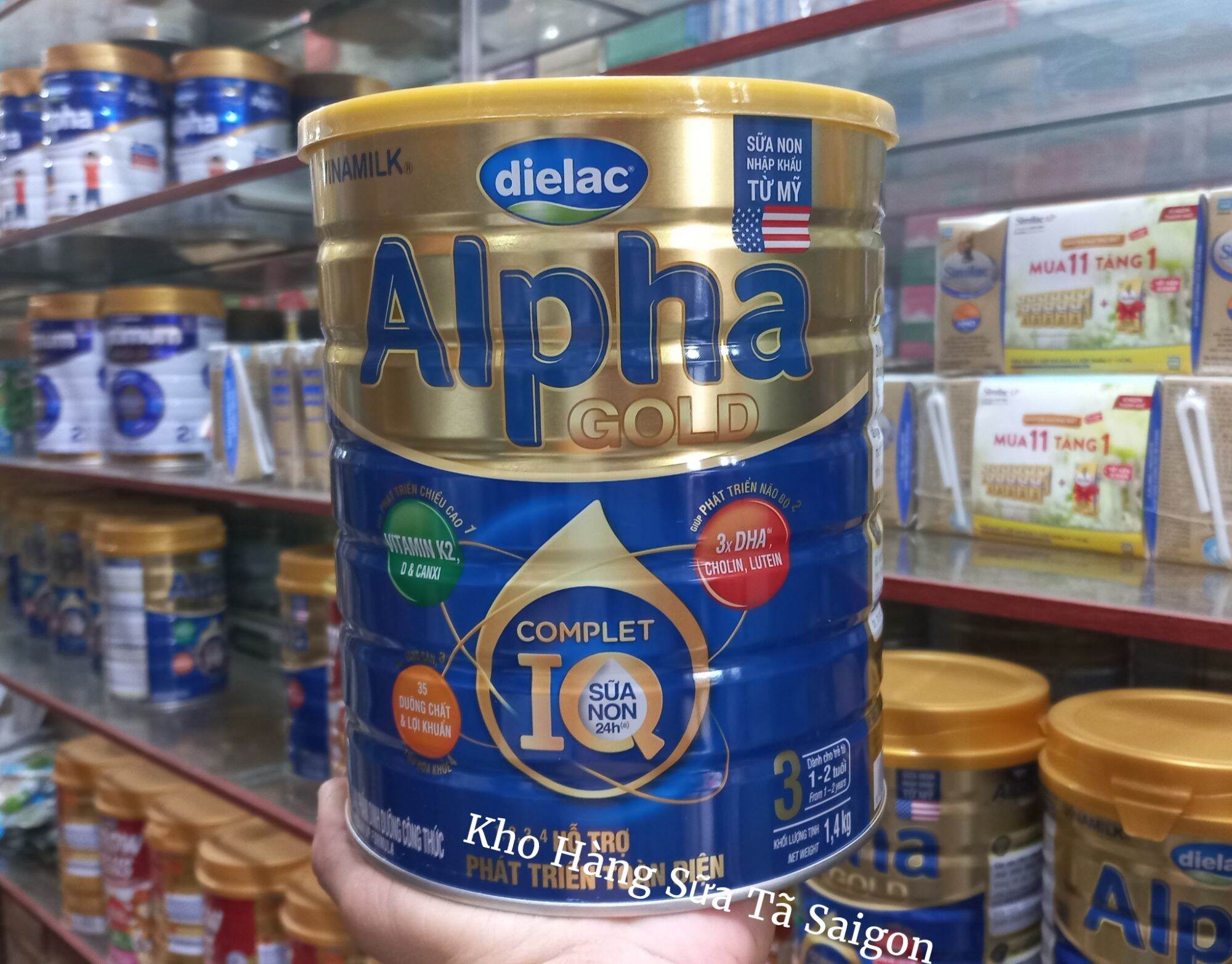 [HCM]Sữa bột Dielac Alpha IQ Gold lon 1.4Kg