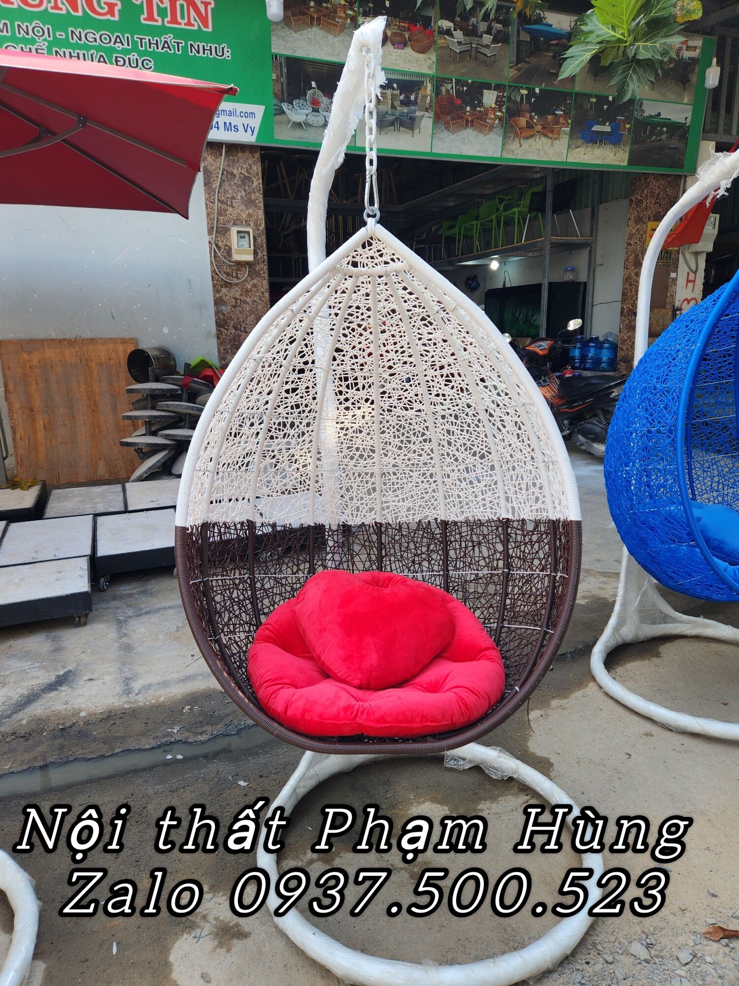 Xích đu trứng sân vườn