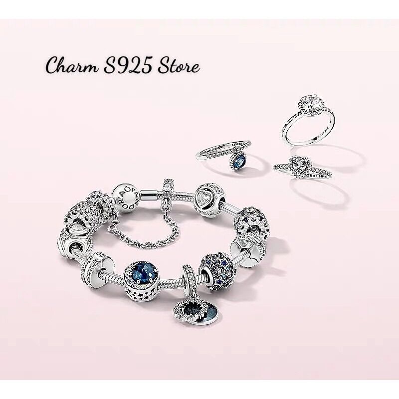 NHẪN ĐEO TAY PANDORA ALE ĐÍNH ĐÁ LỚN BẠC S925