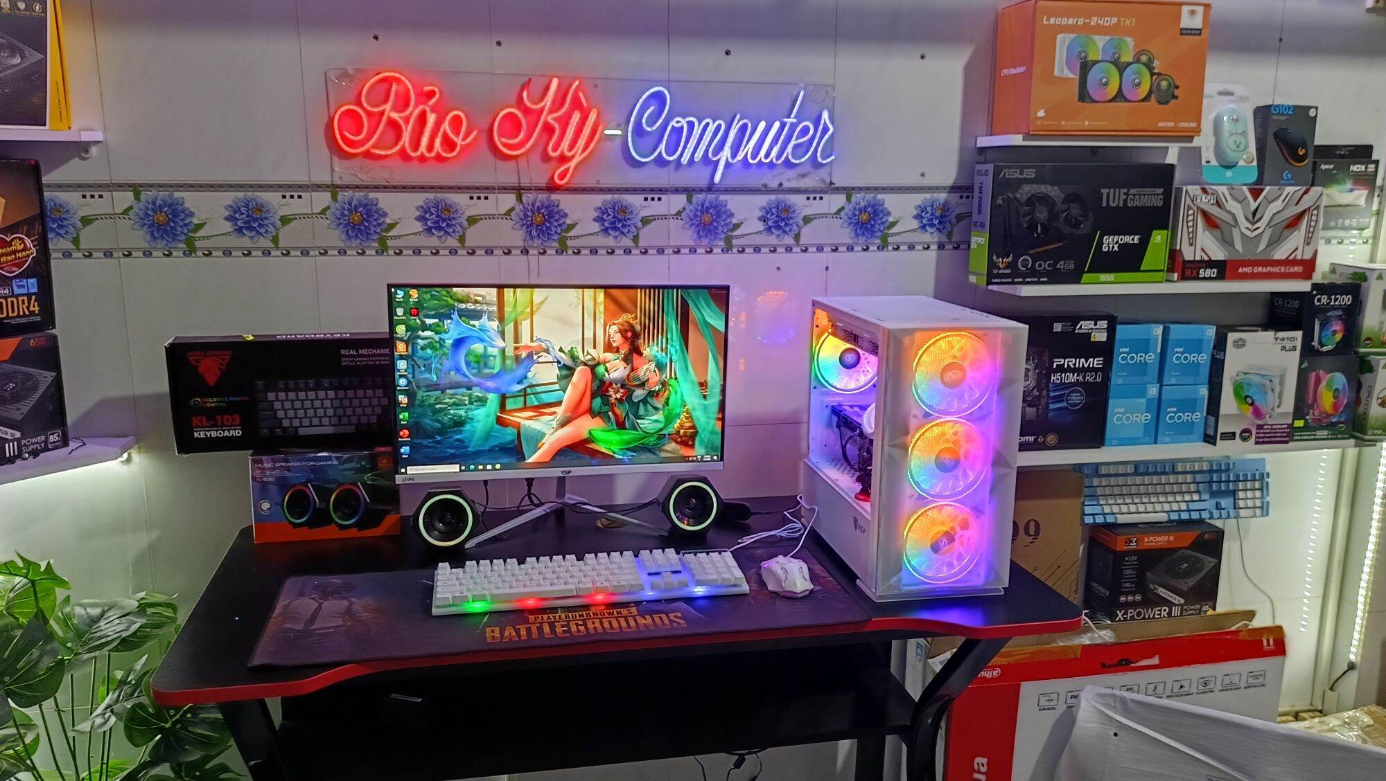 Bộ máy tính Mới 100%...Core i5 9400F + Ram 16G + RX 580-8GB + Màn hình 24in FHD Giá 9,300,000 Đồng*Miễn phí vận chuyển