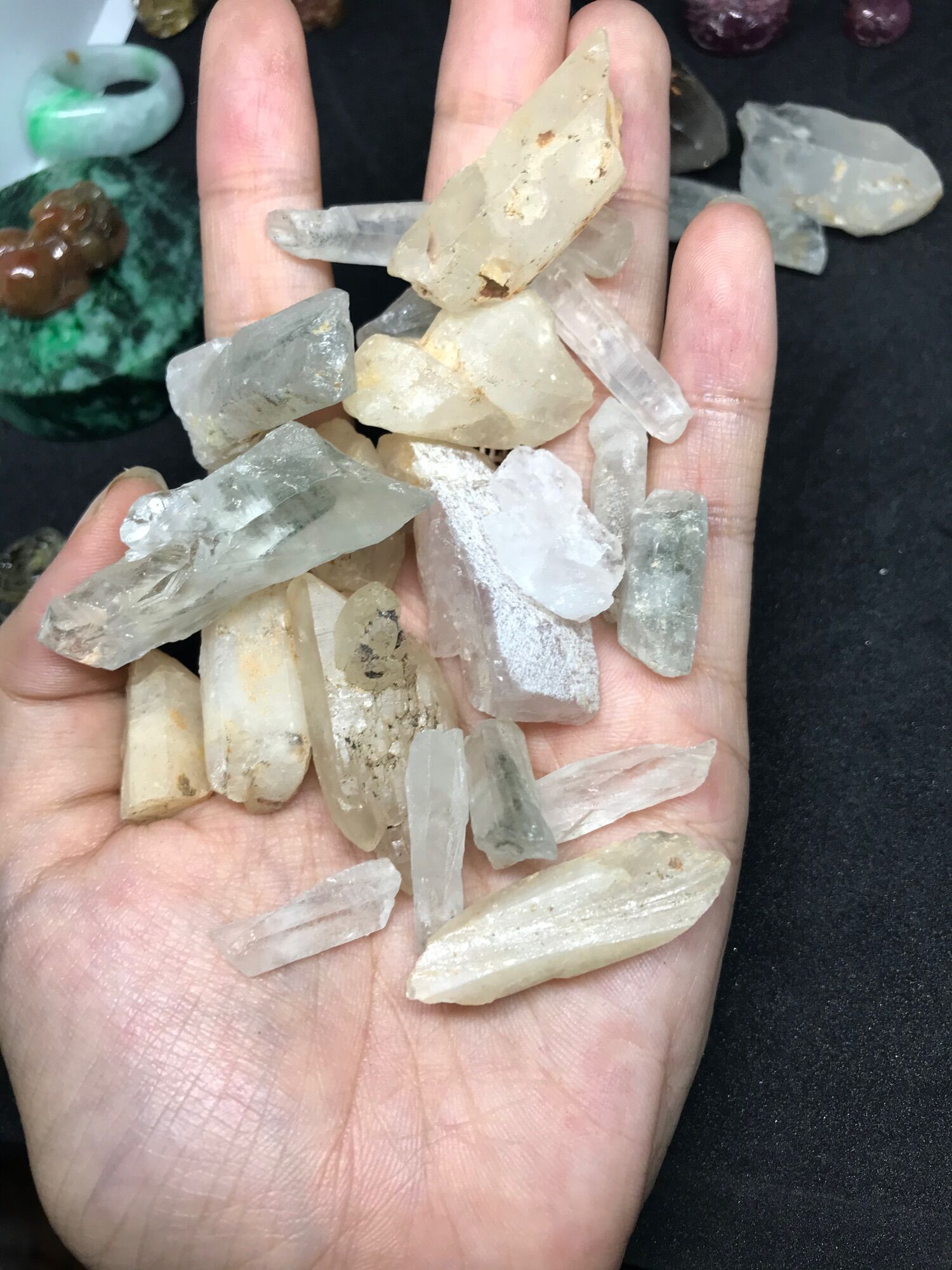 Set 30/50/100 gam đá thanh tẩy thạch anh trắng thiên nhiên