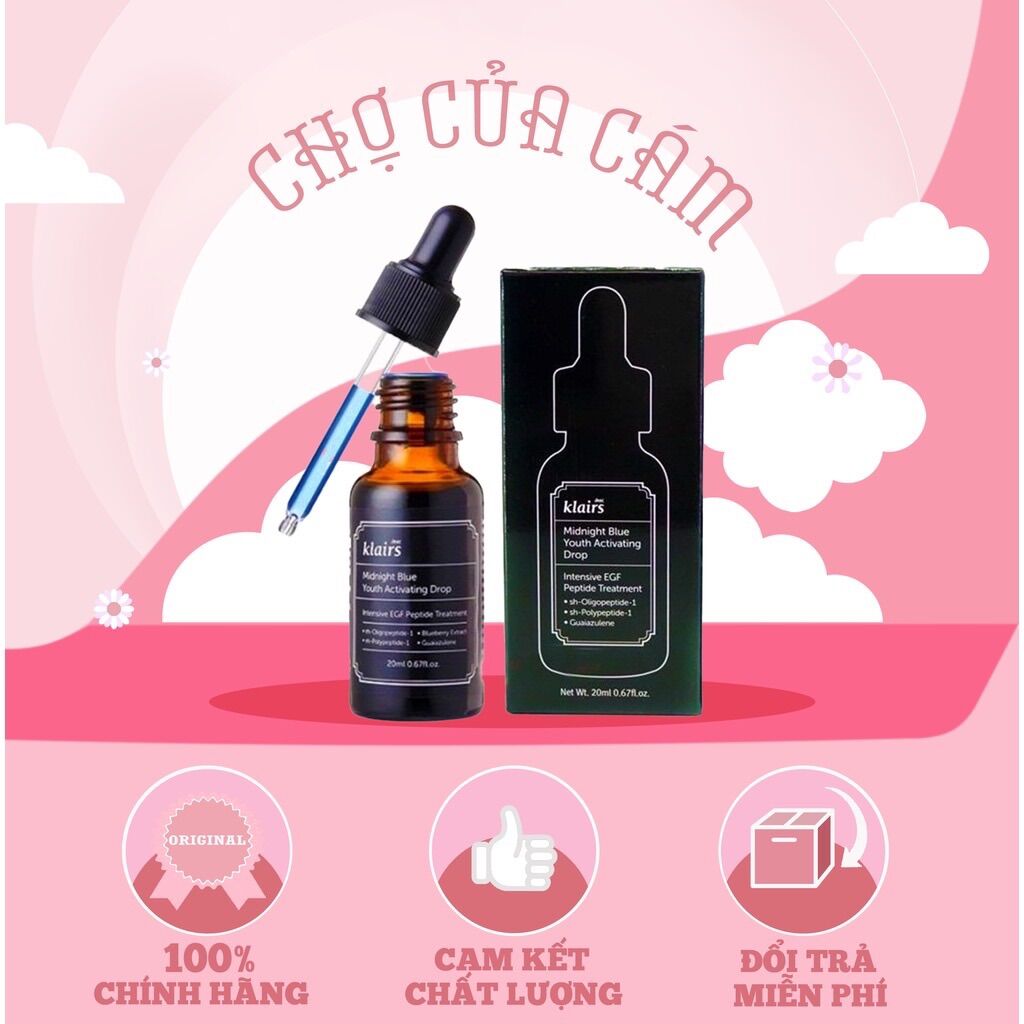 Serum Phục Hồi Da Klairs Midnight Blue Youth Activating Drop 20ml Chính Hãng