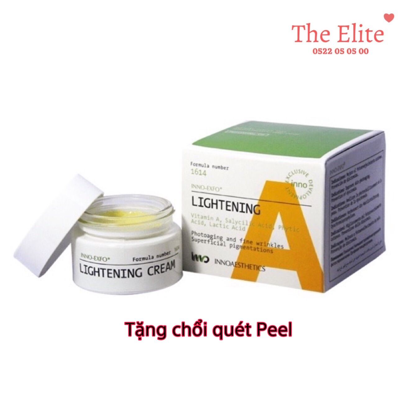 Kem Peel Hoạt Chất Vitamin A Inno-Exfo Lightening 3 ml 5 ml 10 ml