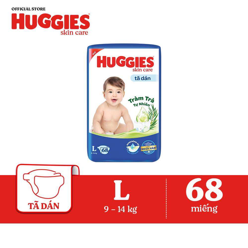 Tã dán huggies m76/l68/xl60/xxl54