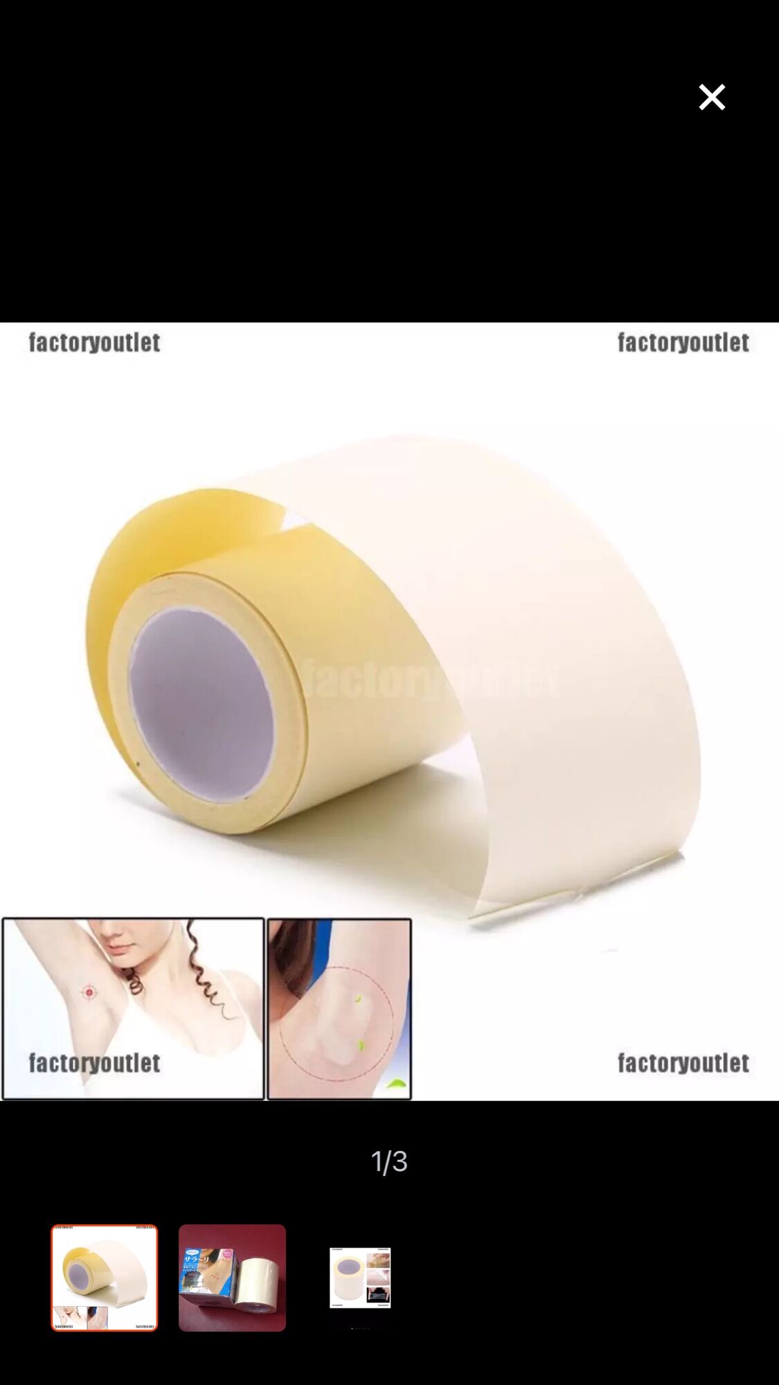 1 cuộn 2 mét trong suốt dán thấm mồ hôi nách