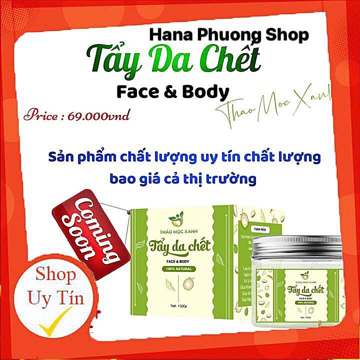 Tẩy da chết thảo mộc xanh 100g