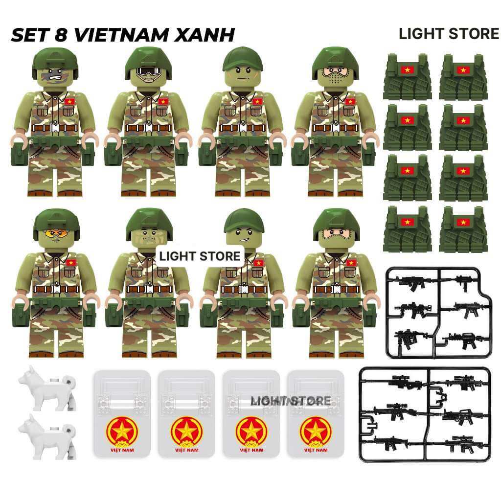 Combo 10 lính SWAT LEGO Đồ chơi lắp ráp cảnh sát quân sự Lắp ráp người lính cảnh sát đặc nhiệm Lắp ráp các loại