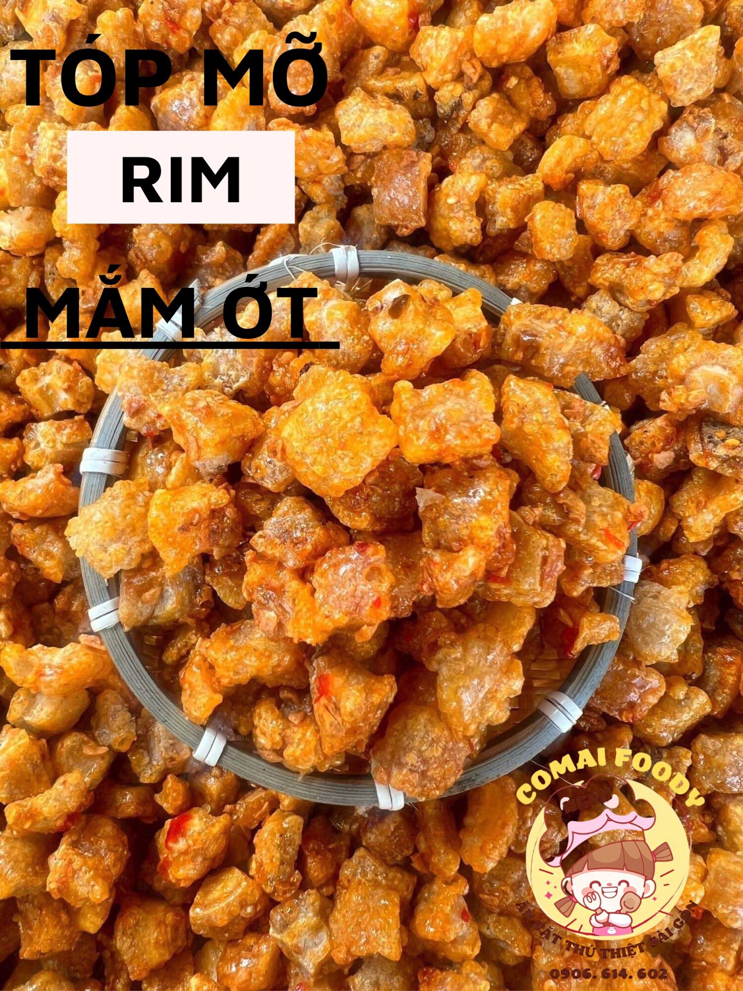 Tóp mỡ liền da rim mắm ớt