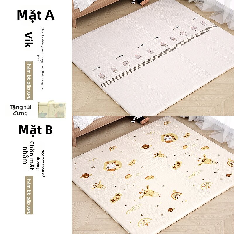 Thảm Lót Tập Bò Gập Gọn Chống Trượt An Toàn Cho Bé