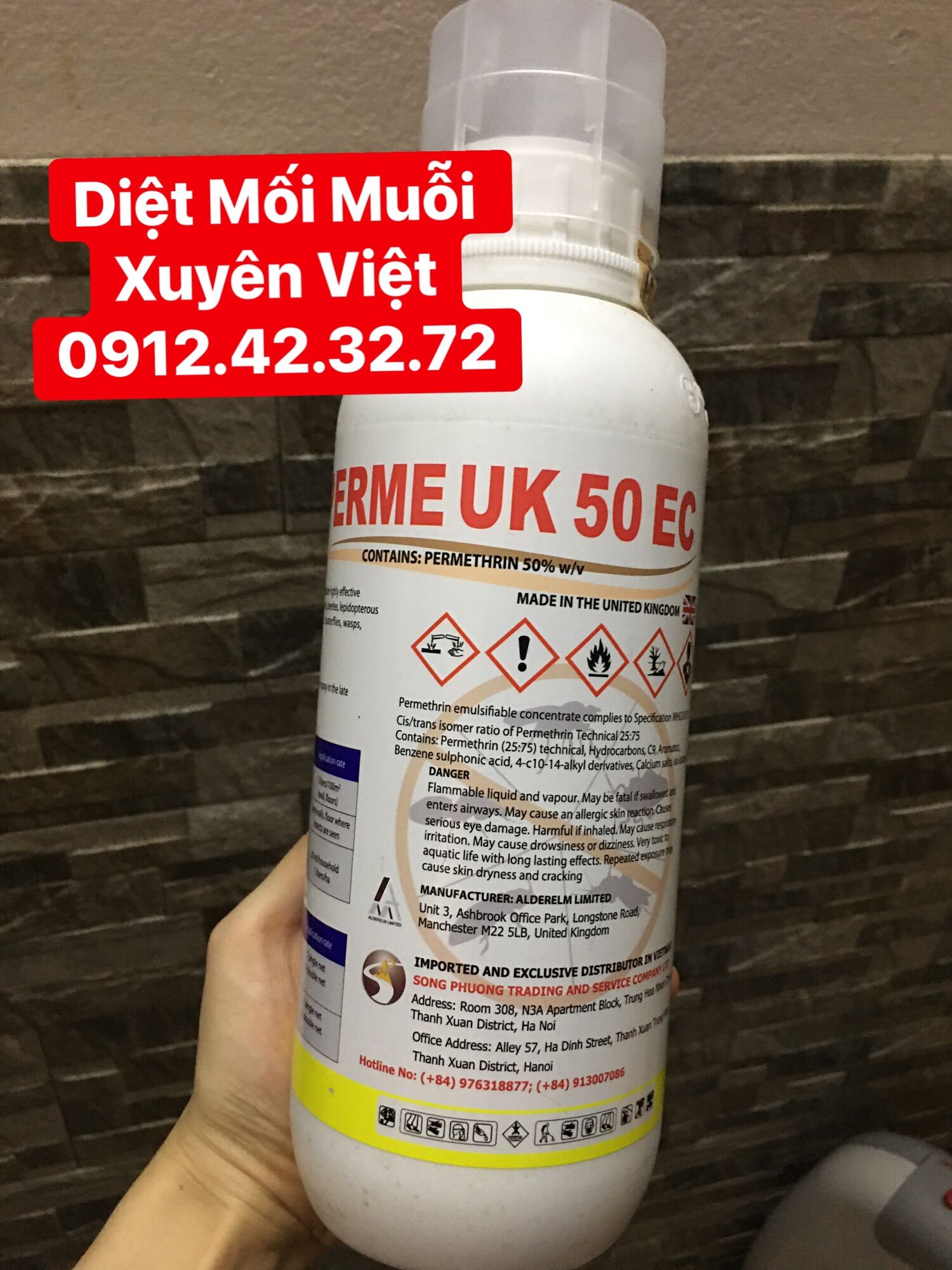 Thuốc diệt muỗi Nhập khẩu Anh Quốc - PERME UK ( 1000ml)