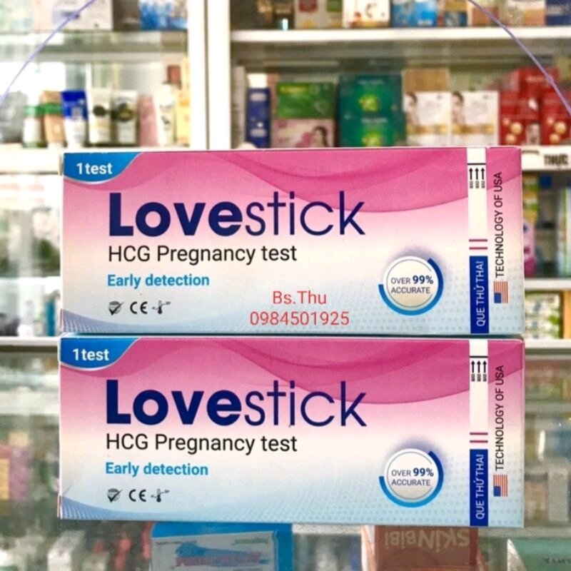 Que thử thai Lovestick HCG que bản to dễ nhìn, độ chính xác tuyệt đối