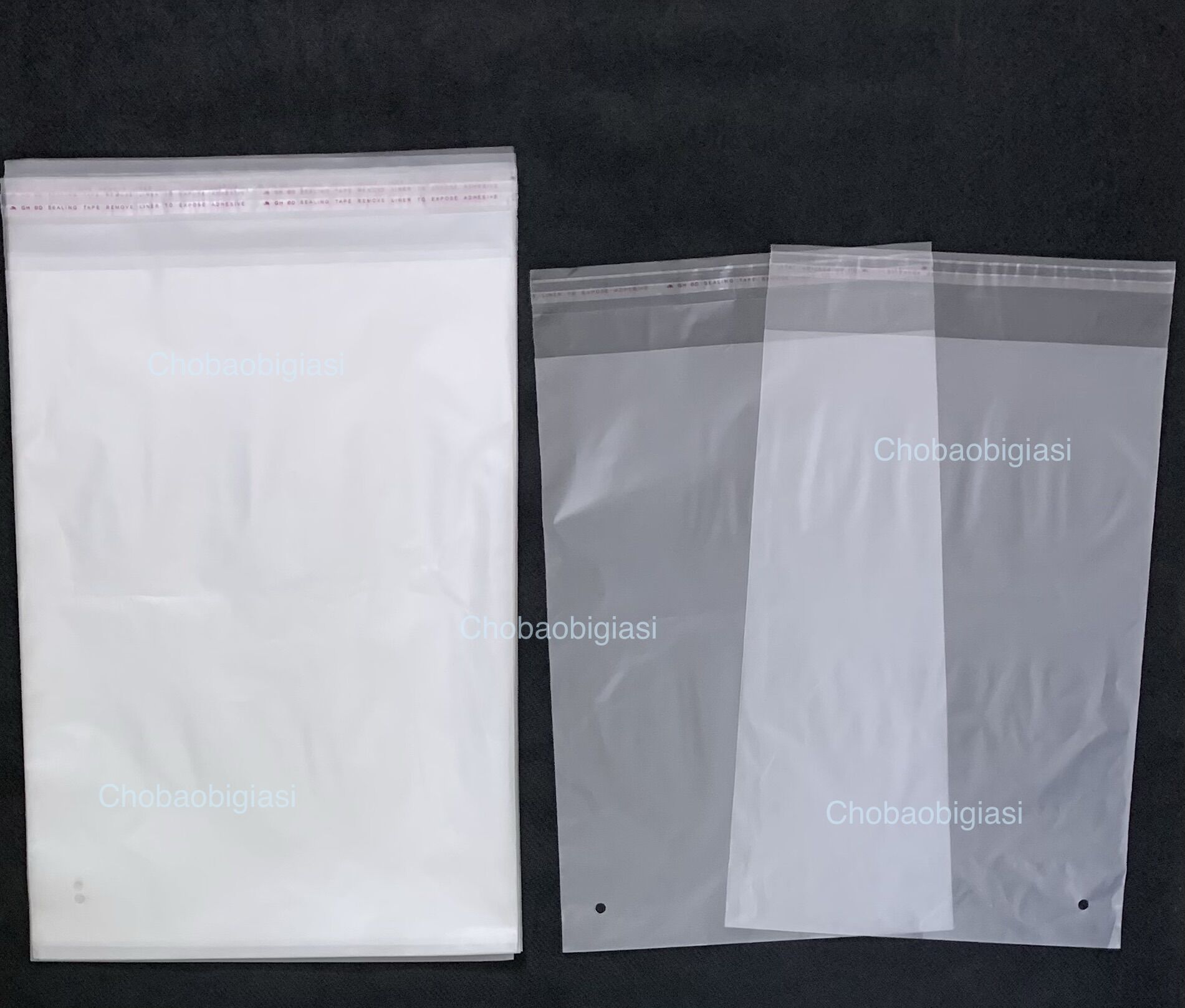 {1kg/size} Túi HD dán keo (túi mờ) đựng quần áo (sp y hình)