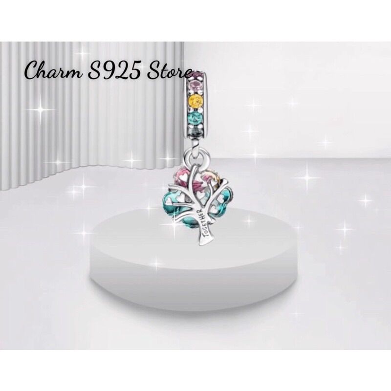 CHARM PAN ALE TREO CÂY CỎ MAY MẮN BẠC S925 CAO CẤP