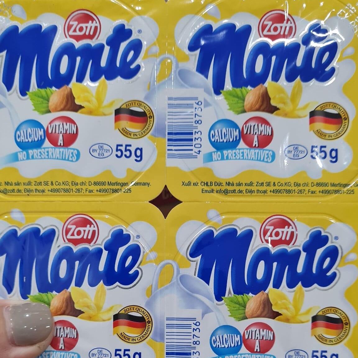 Váng sữa Monte classic mới cho bé 6m