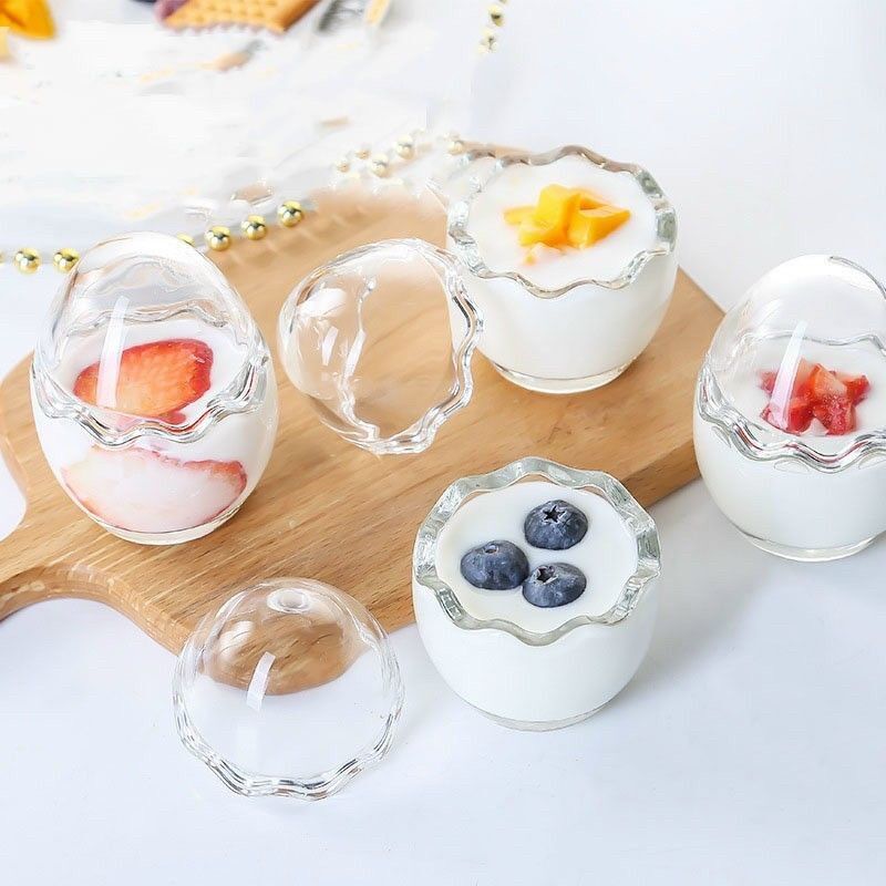 Hủ thuỷ tinh trứng làm pudding cho bé