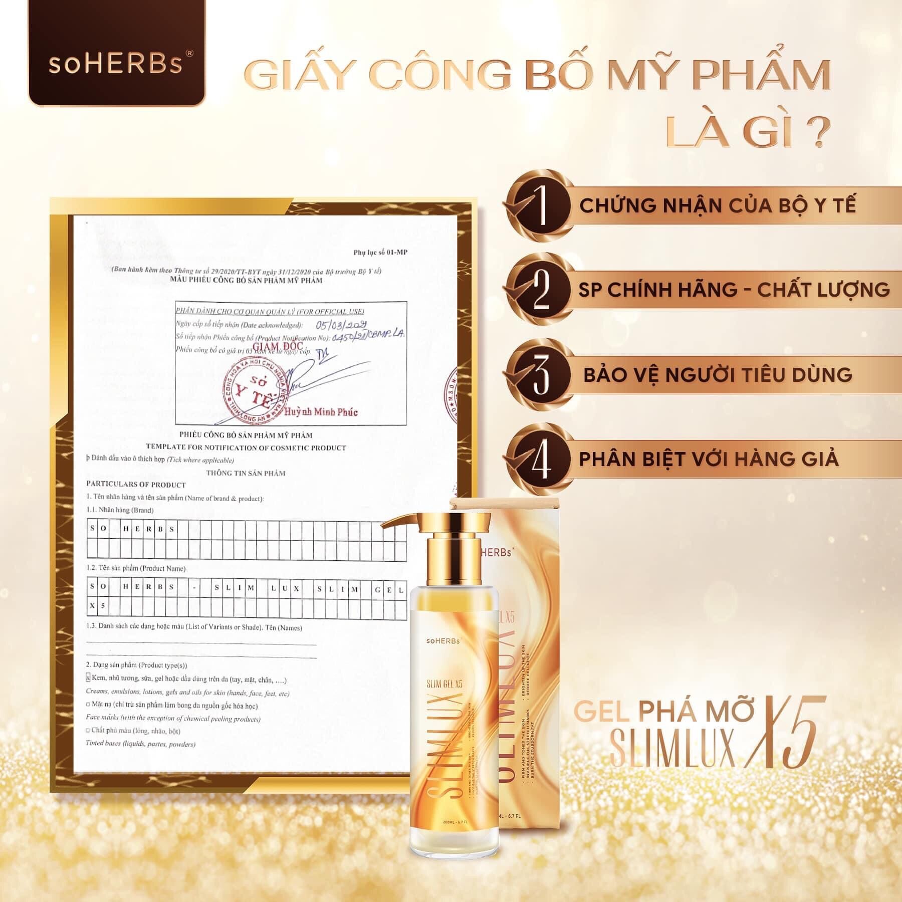 Gel Phá Mỡ Slimlux soHERBs