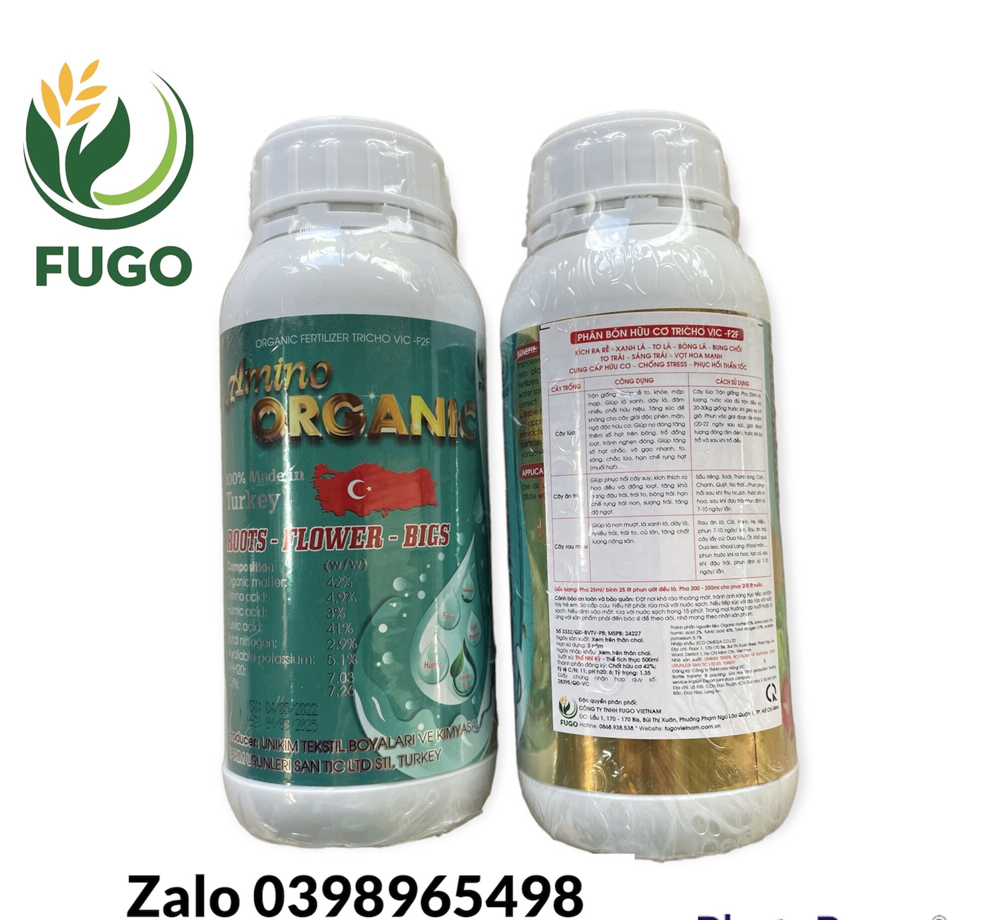 AMINO THỔ NHĨ KỲ FUGO(HỮU CƠ NƯỚC THỔ NHĨ KỲ)