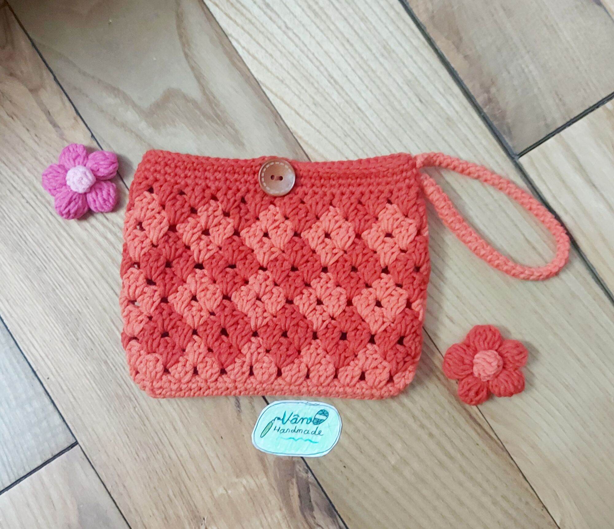 Ví len handmade cầm tay