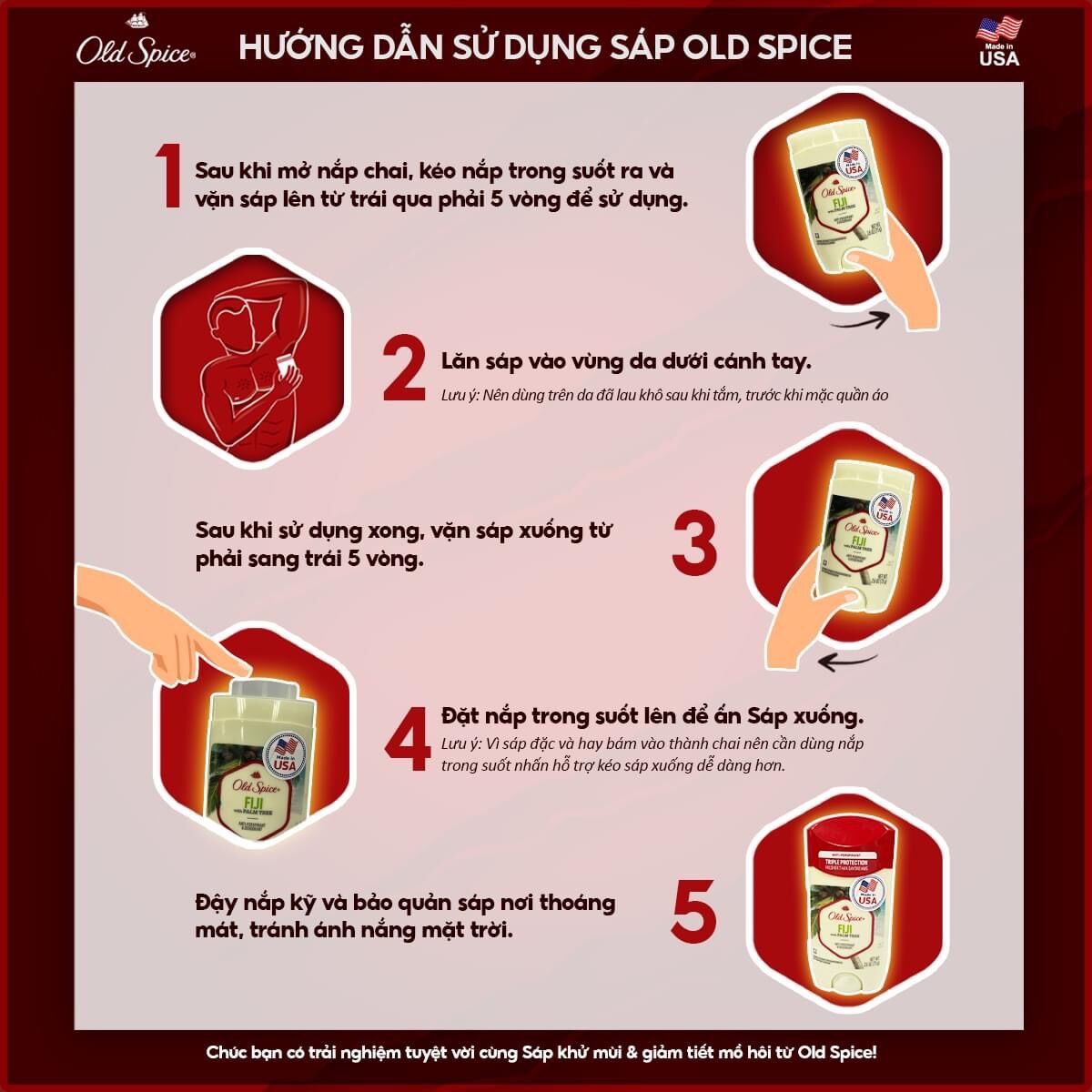[NK Mỹ] Lăn Sáp khử mùi Old Spice 73g Timber (Sáp trắng) - TD Shop
