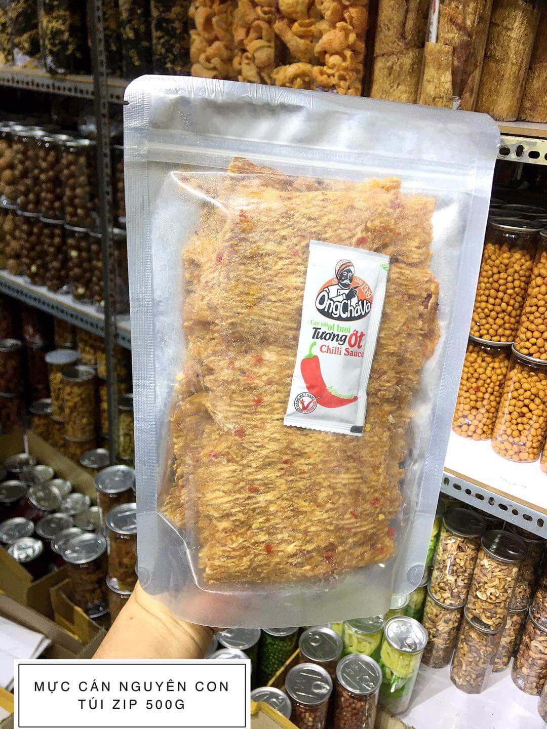 Mực cán nguyên con tẩm vị 500gr
