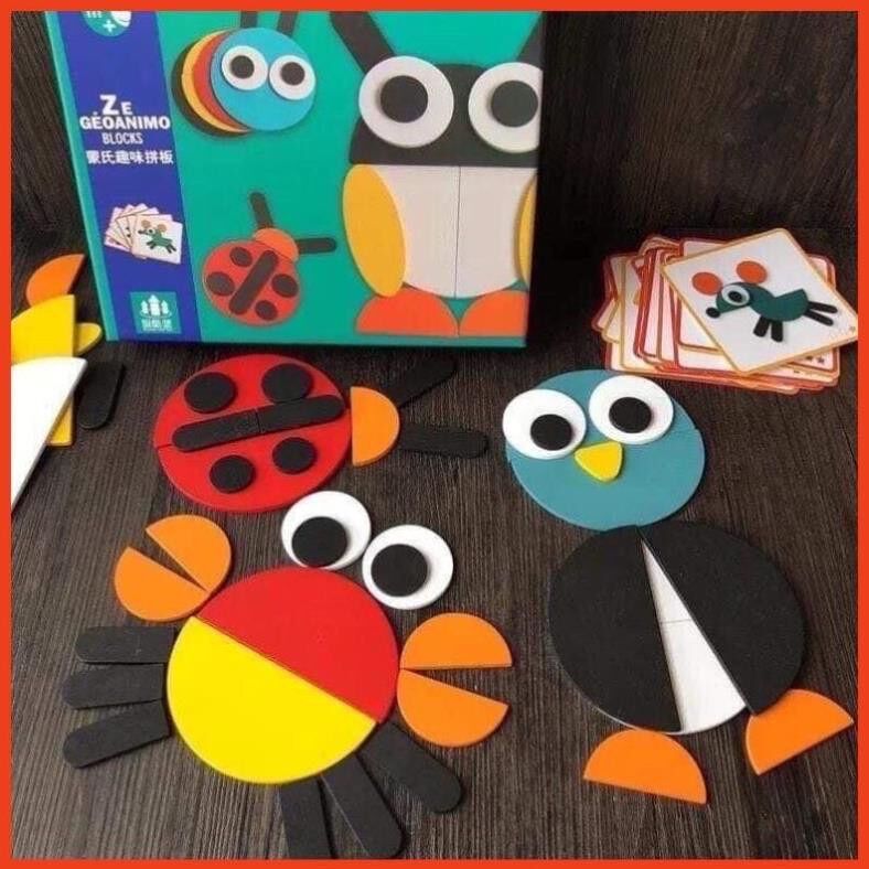 Đồ chơi ghép gỗ các con vật Montessori