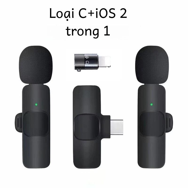 Di Động Không Dây Lavalier Micro Mic Mini Cho iPhone Android Phát Sóng Trực Tiếp Điện Thoại Chơi Game Đa Hướng Năng Động Bộ Micro Có Đầu Thu