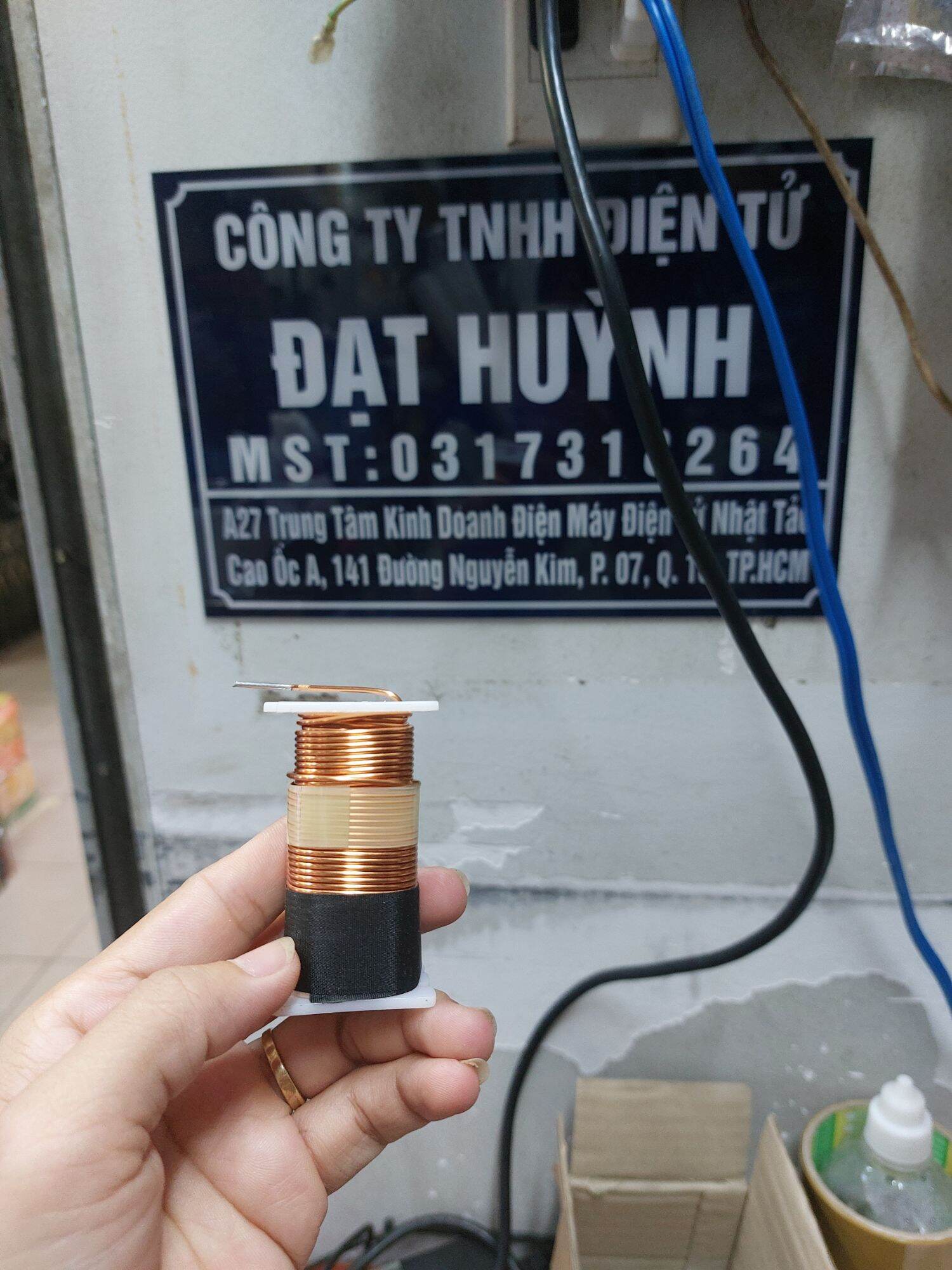 Large Long White Speaker Frequency Divider Inductor (D= 59mm)_ 1 Piece