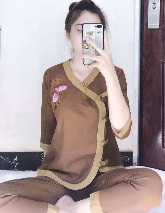 Đồ Lam Đi Chùa # Tim Phối