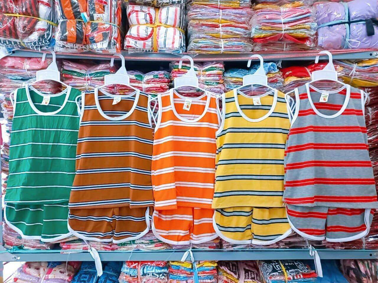 Combo 4bo đồ thun sọc bé trai, size 6-18kg
