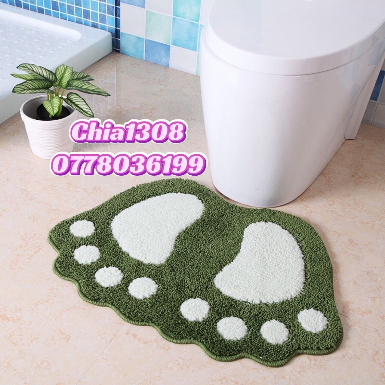 THẢM CHÙI CHÂN HÌNH BÀN CHÂN( sỉ ib)