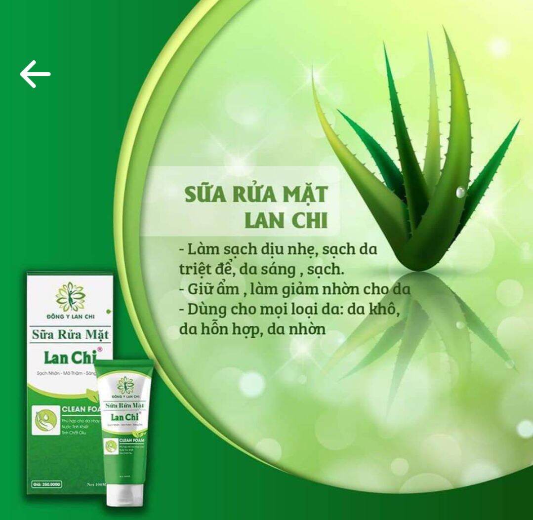Sữa rửa mặt Lan Chi _  sạch nhờn, sáng da, mờ thâm, giảm mụn