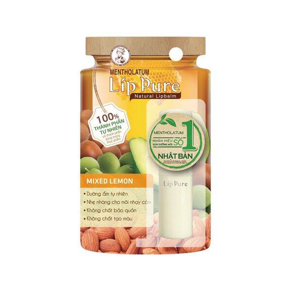 Son dưỡng không màu lipice lip pure hương chanh mơ 3.9g