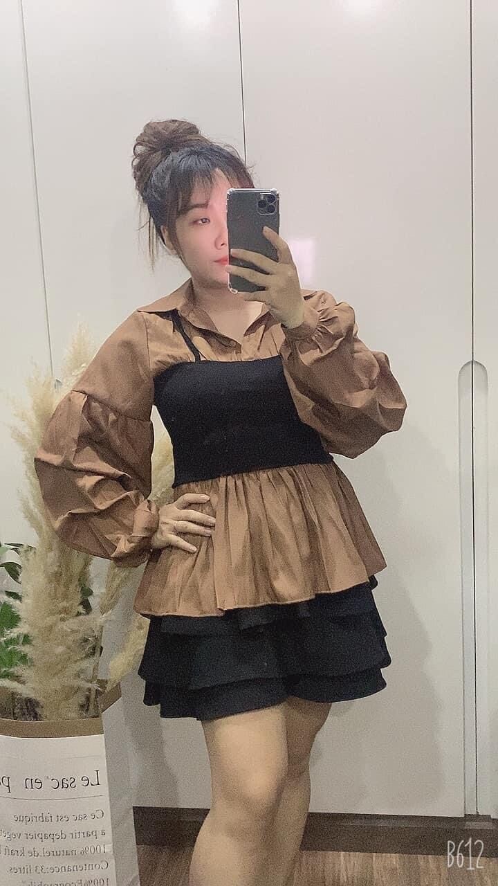 Áo sơ mi phối yếm bigsize 50-90kg có size