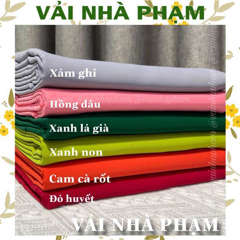 Vải lụa mango màu-khổ 1.5m-vải nhà phạm