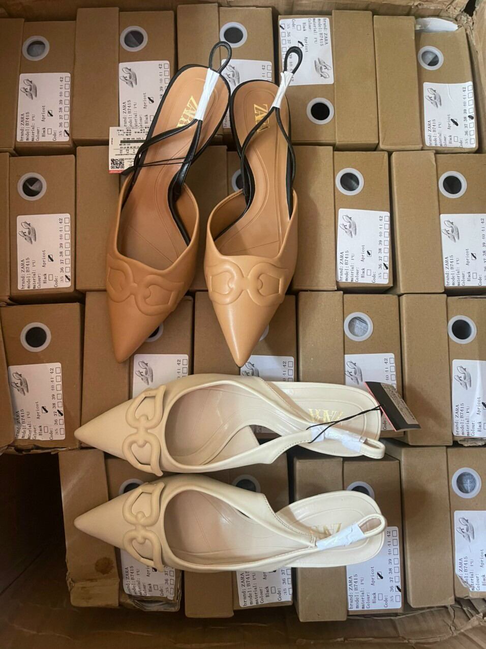 giày Slingback zara da thật