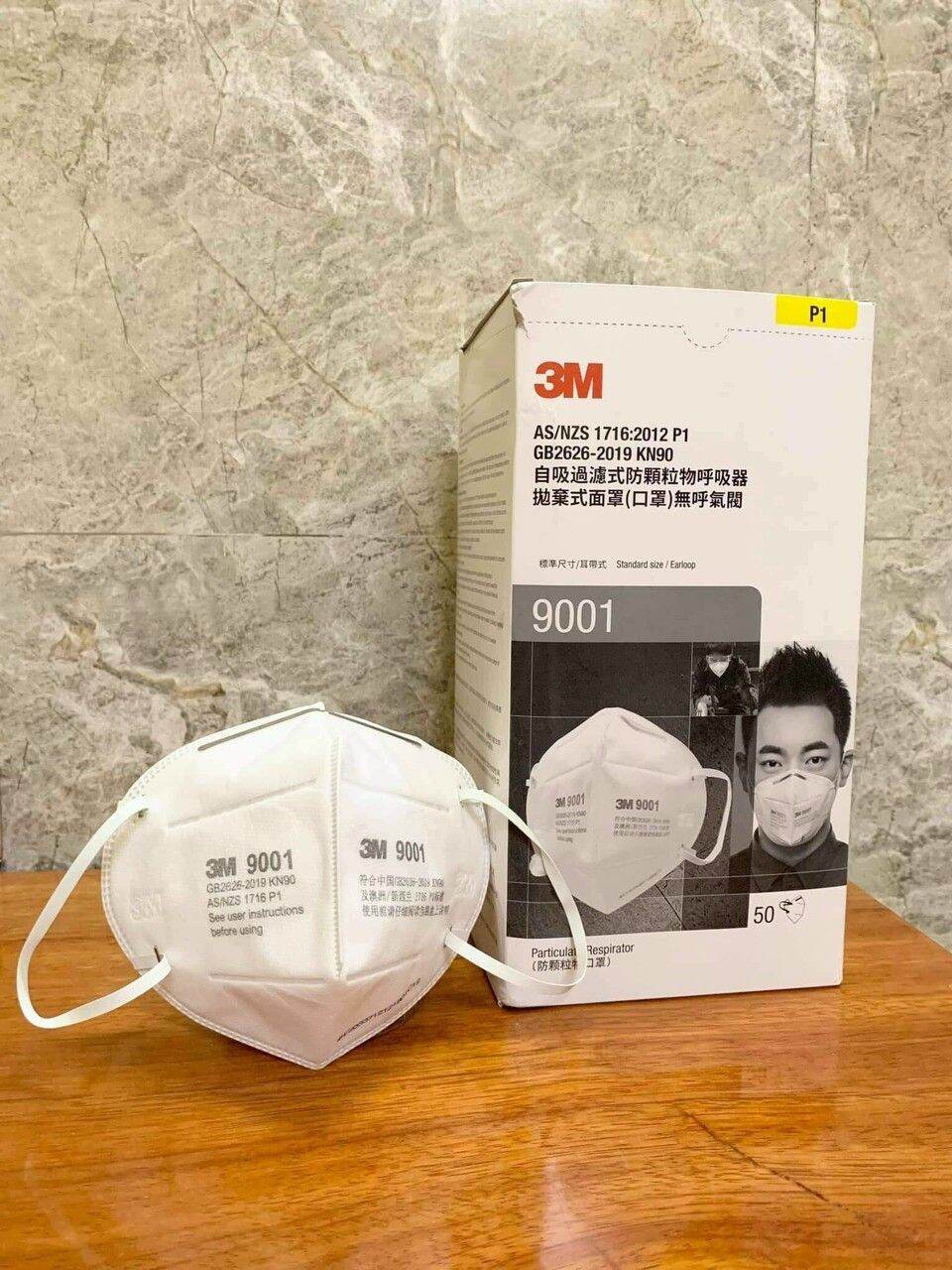 Khẩu trang 3m 9001 chính hãng combo 10 cái