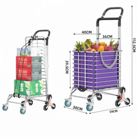 GIANXI | Xe Đẩy Mua Sắm Gấp Gọn Nhẹ