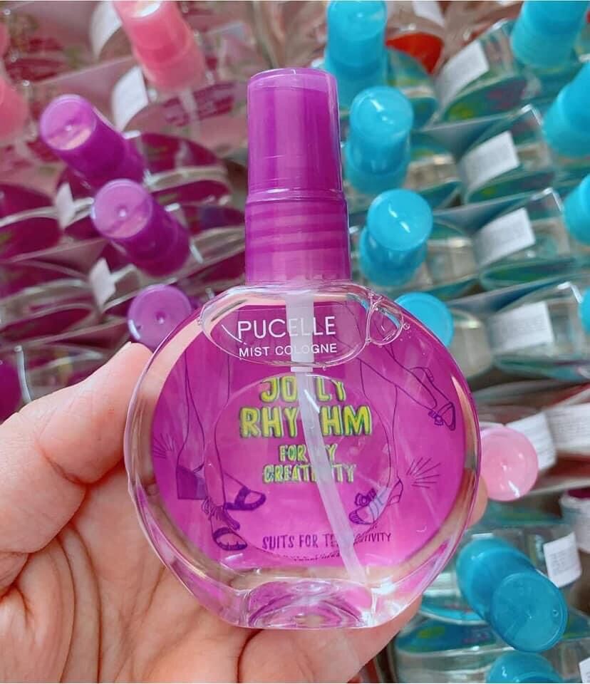 Nước hoa Pucelle nhật bản 75ml , xuất xứ : indonesia , hương thơm dịu nhẹ 4 mùi hương khác nhau, xuân, hạ, thu, đông