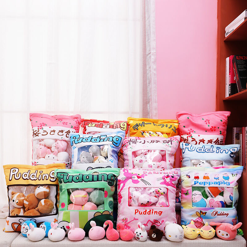 Ins Nhật Bản Một Túi Bánh Thỏ Đồ Chơi Nhồi Bông Gối Ôm Đồ Ăn Vặt Sáng Tạo Siêu Mềm Búp Bê Trái Tim Thiếu Nữ Nổi Tiếng Trên Mạng