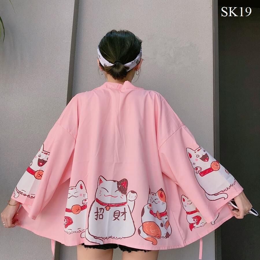 Áo Haori Kimono phong cách Nhật Bản hoạ tiết  Cosplay cực chất SK19